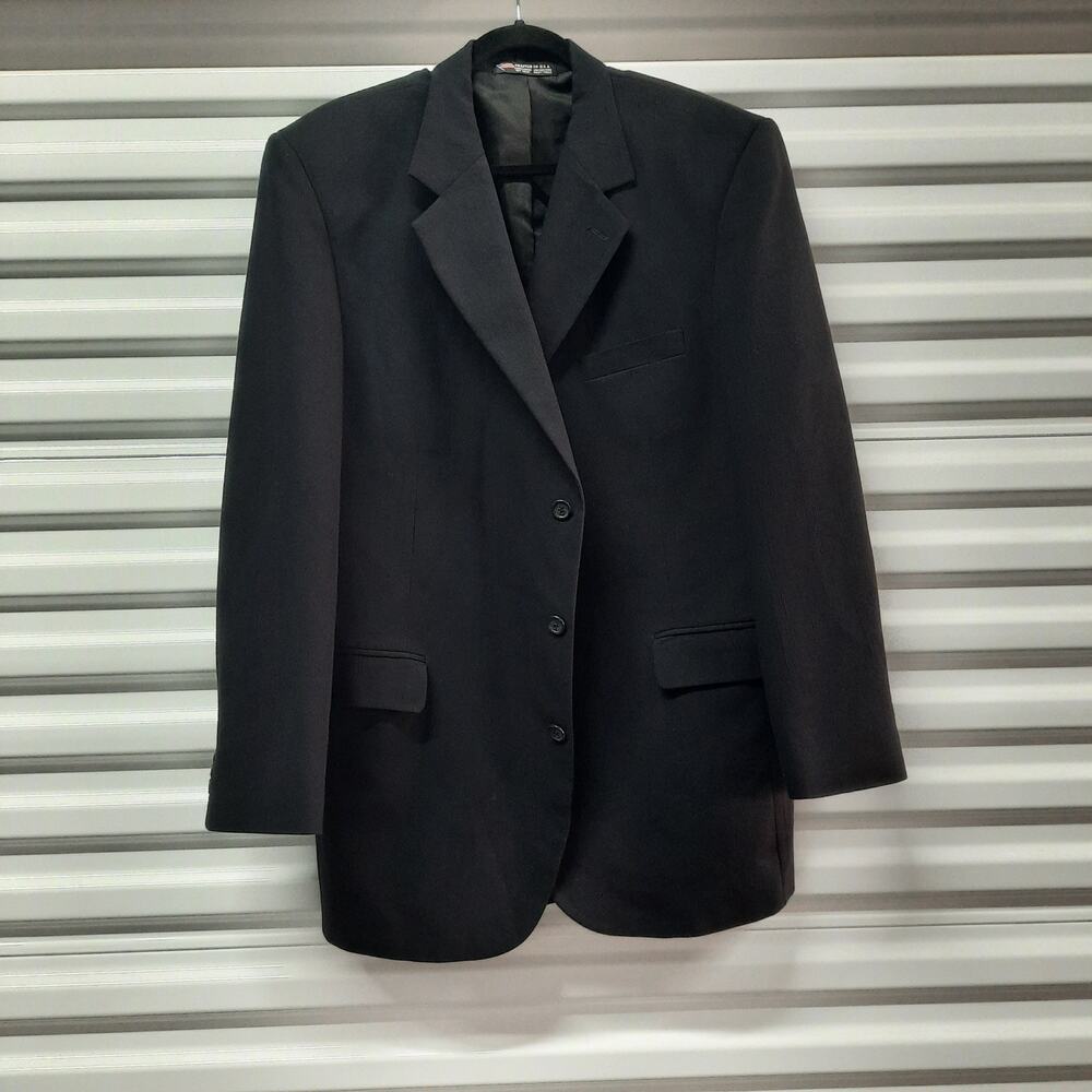 Vintage Raffinati Suit Blazer Sport Coat Mens Size 44L Black Jacket